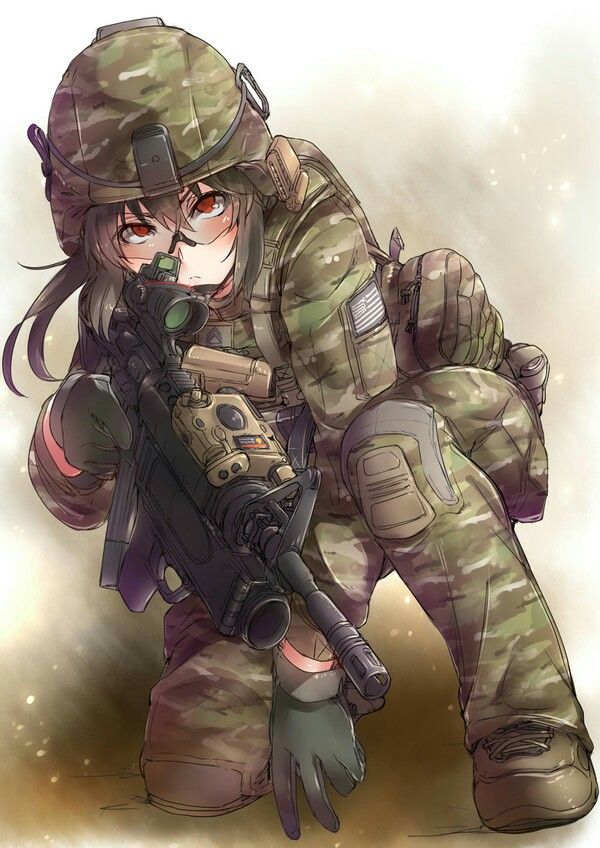 Sexy anime soldier