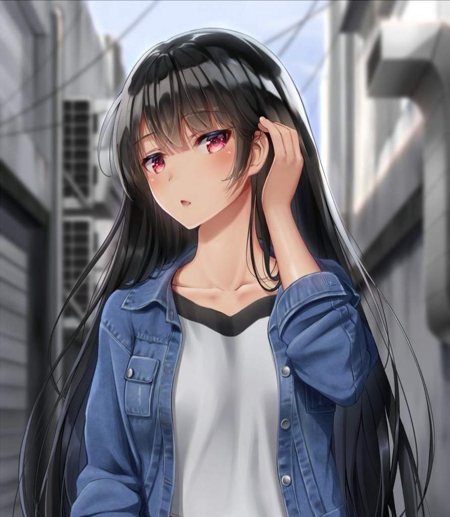 girl Dark haired anime
