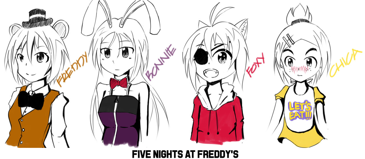 freddys Five anime at night