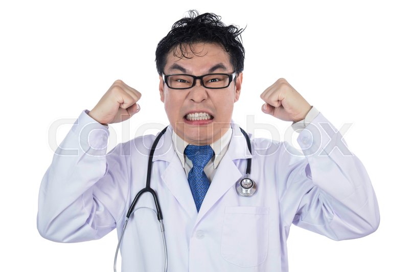 doctor screaming Asian messy