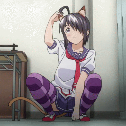 cat girl gif Anime