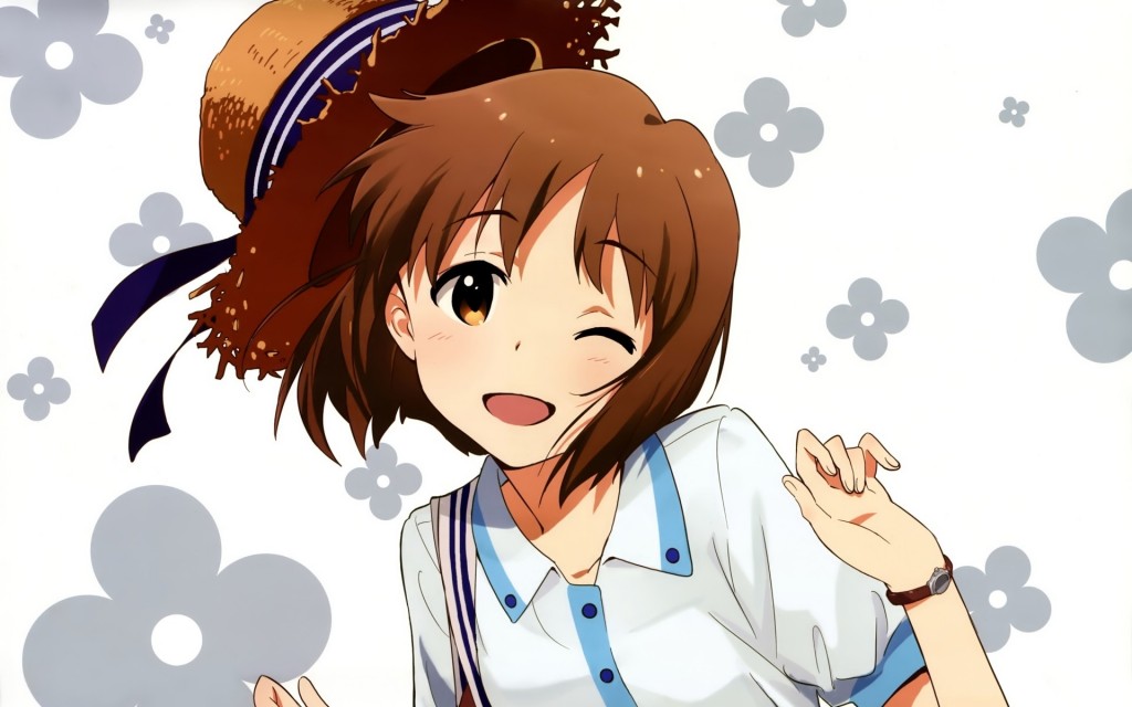 Brown haired anime girl