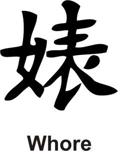 slut for Chinese symbols word