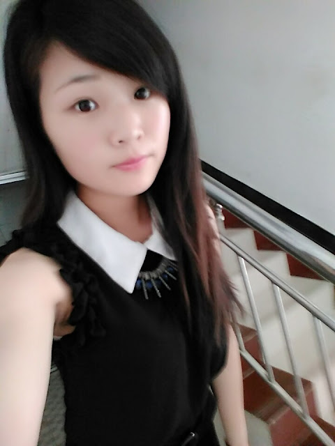 Cute chinese girl selfie