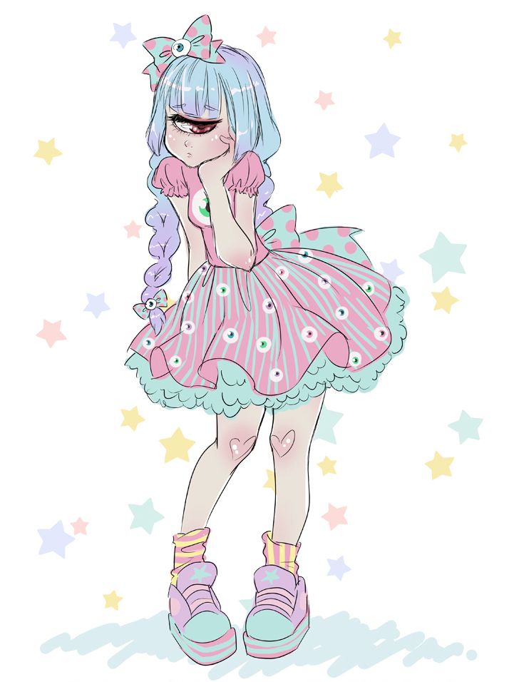 Cute pastel anime girl