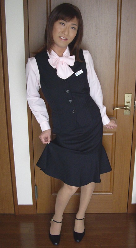 crossdresser asian uniform Otngagged