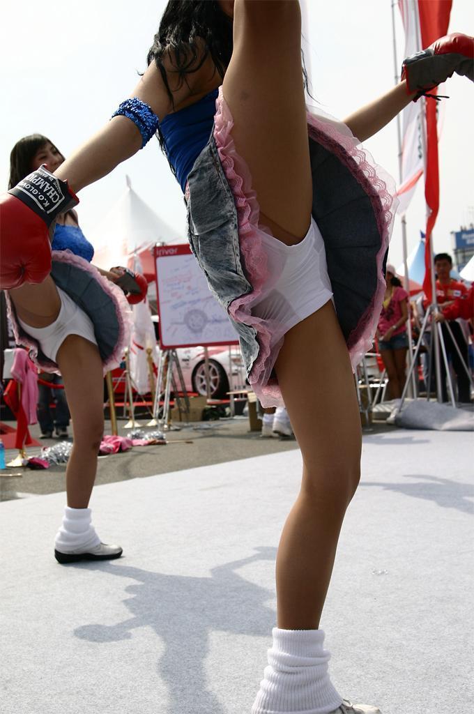 POV asian upskirt Cheerleaders