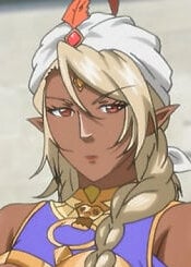 elf anime Dark skinned