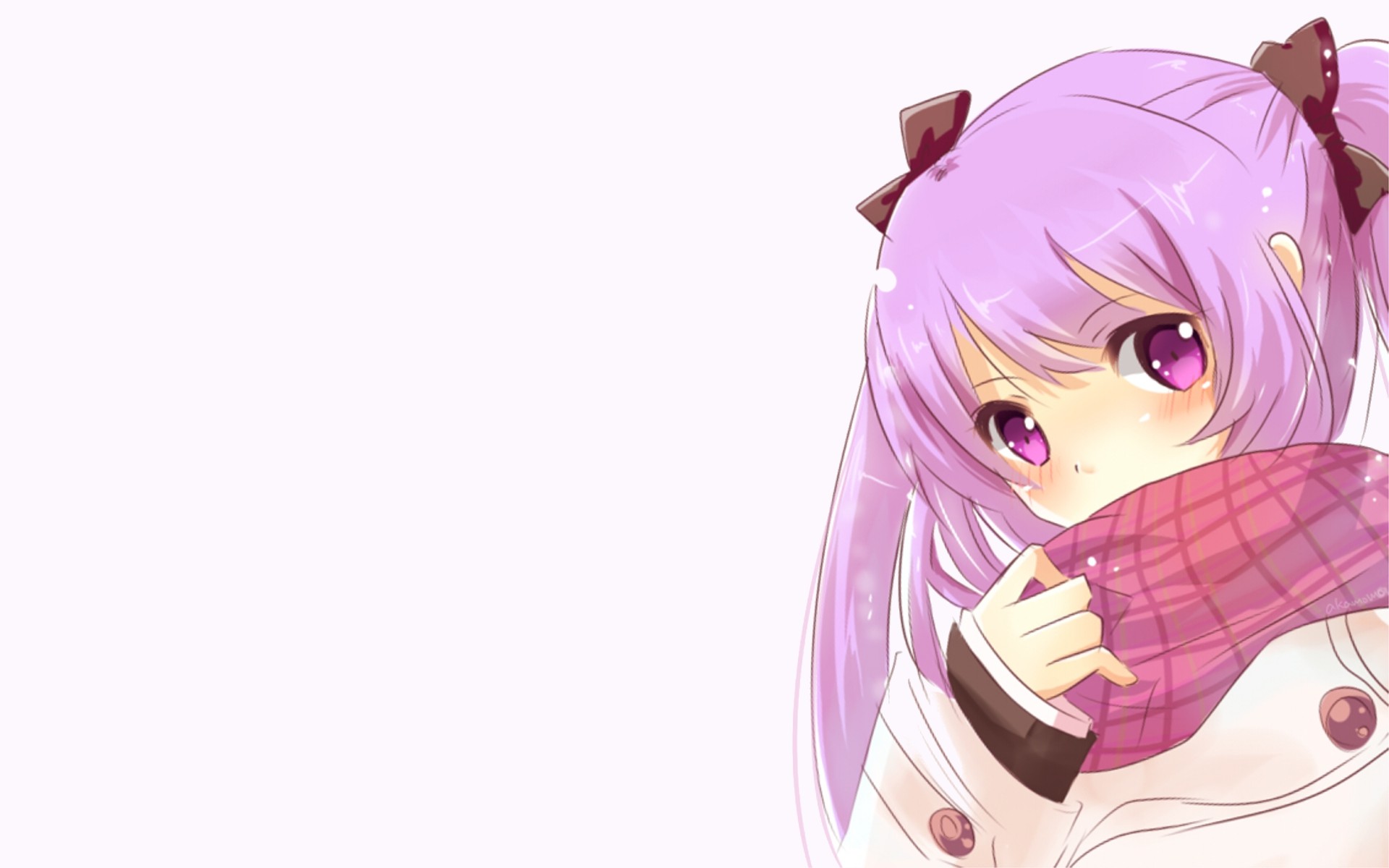 Pink anime girl wallpaper