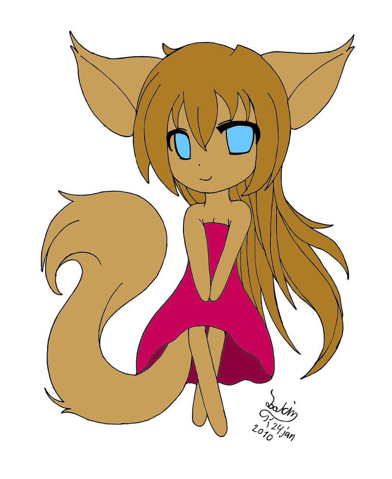 chibi girl Anime wolf