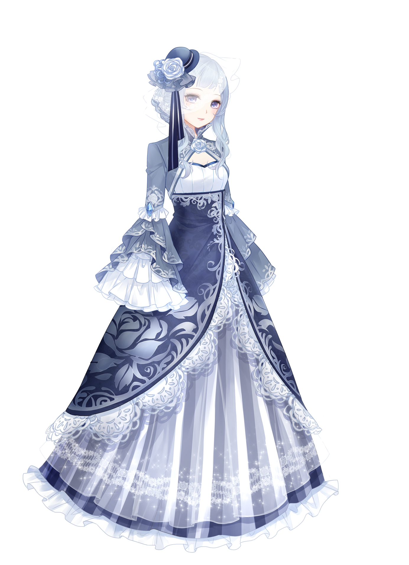 Anime girl victorian dress